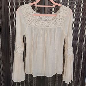 Fashion on Earth Sheer Hippie Top in Cream